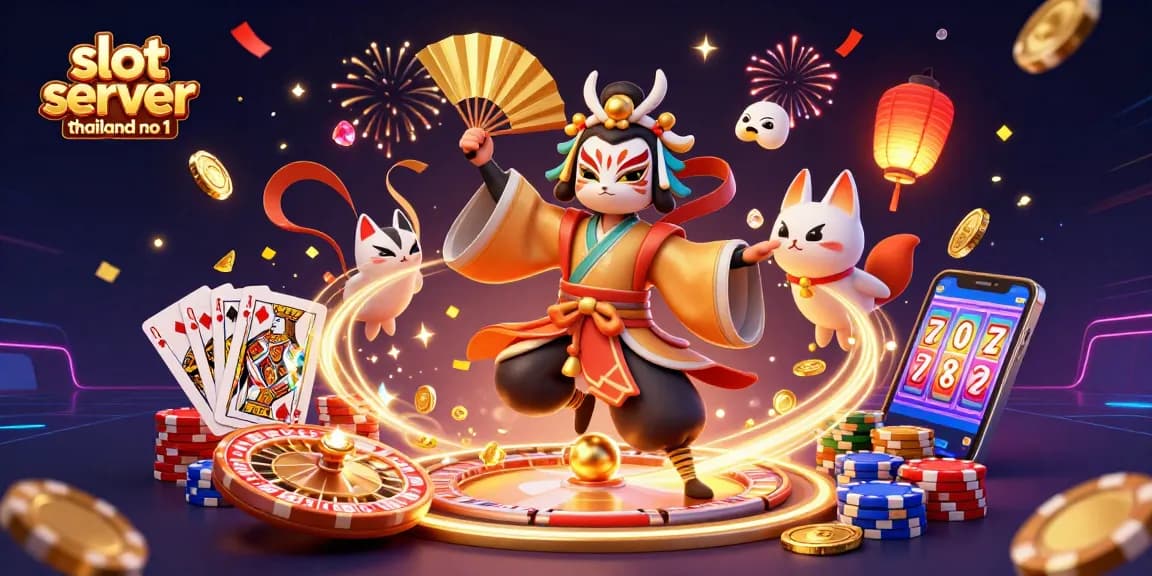 Experience winning thrills with slot server thailand no 1, featuring vibrant 3D casino imagery.