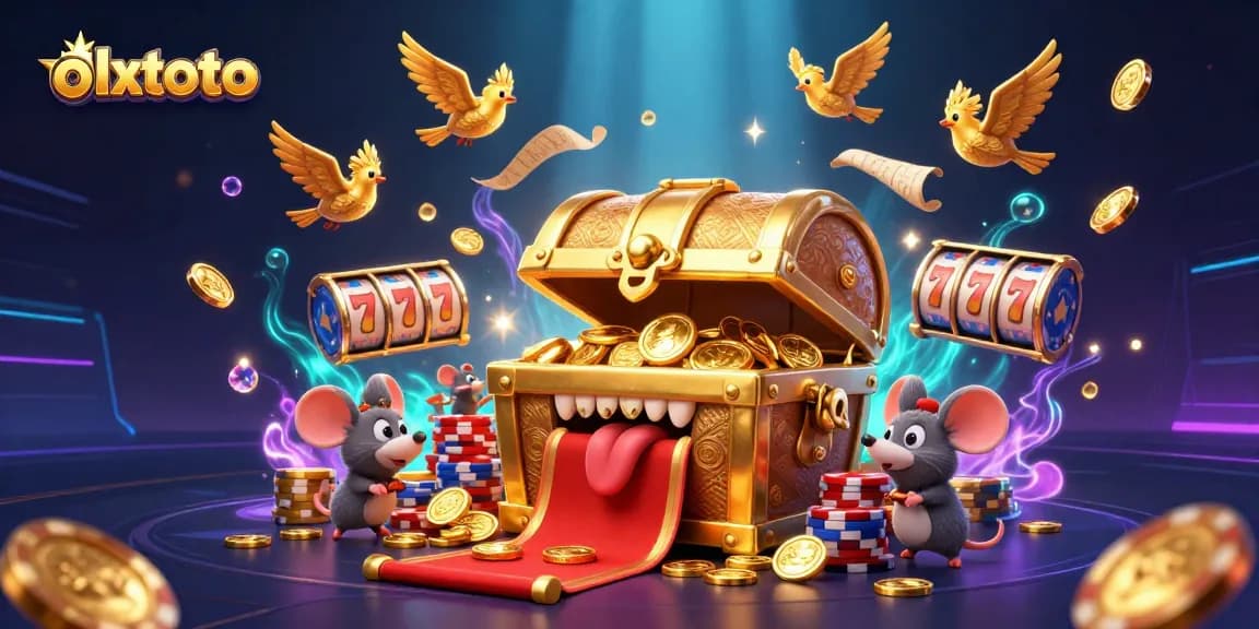 Olxtoto menarik pemain dengan slot menguntungkan dan tumpukan chip warna-warni yang berkilau.