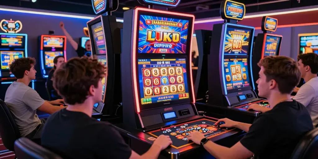 Slot Gacor di BANDARTARUHAN168 dengan pemain merayakan kemenangan besar