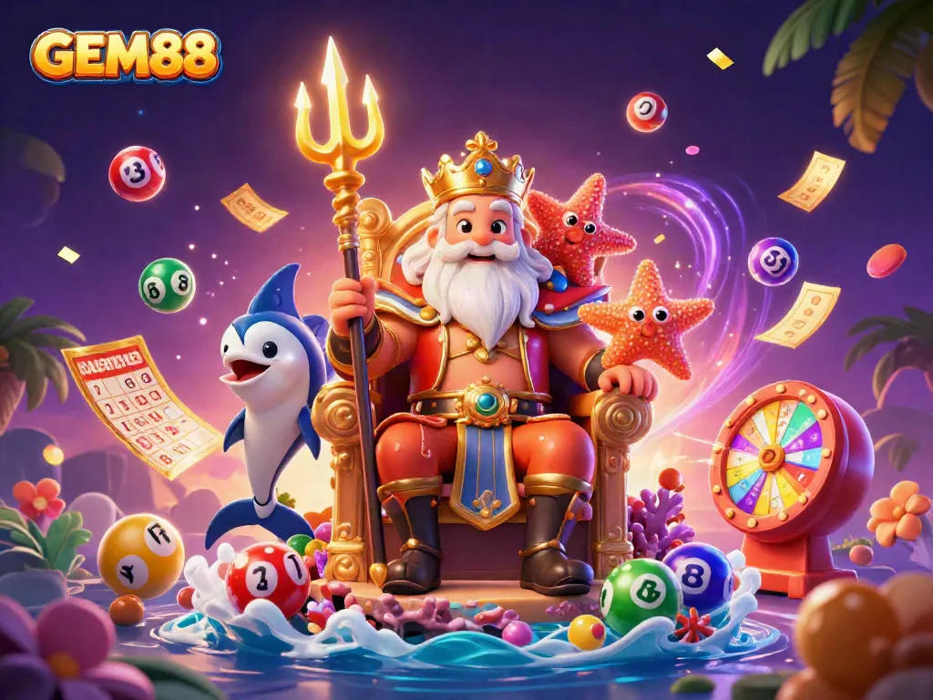 Experience exciting gameplay at GEM88 with the vibrant energy of casino gaming and lottery designs.
