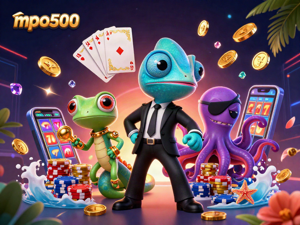 Permainan mpo500 menang dengan chameleon agen rahasia dan harta karun kasino yang megah.