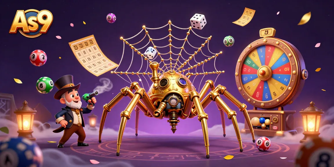 Experience winning excitement with As9 in a vibrant lottery-themed 3D illustration.