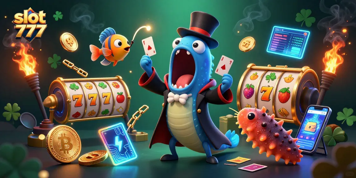Experience the thrill of slot 777 with magical characters and casino symbols lighting up the scene.