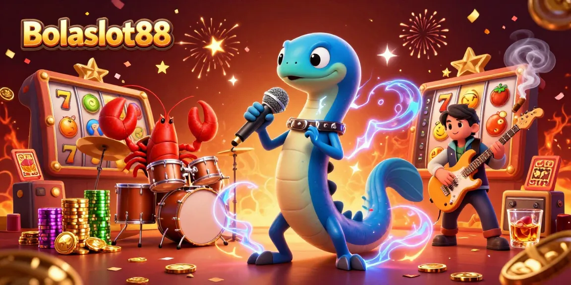 Bolaslot88 showcases a vibrant underwater casino scene with characters celebrating a jackpot.