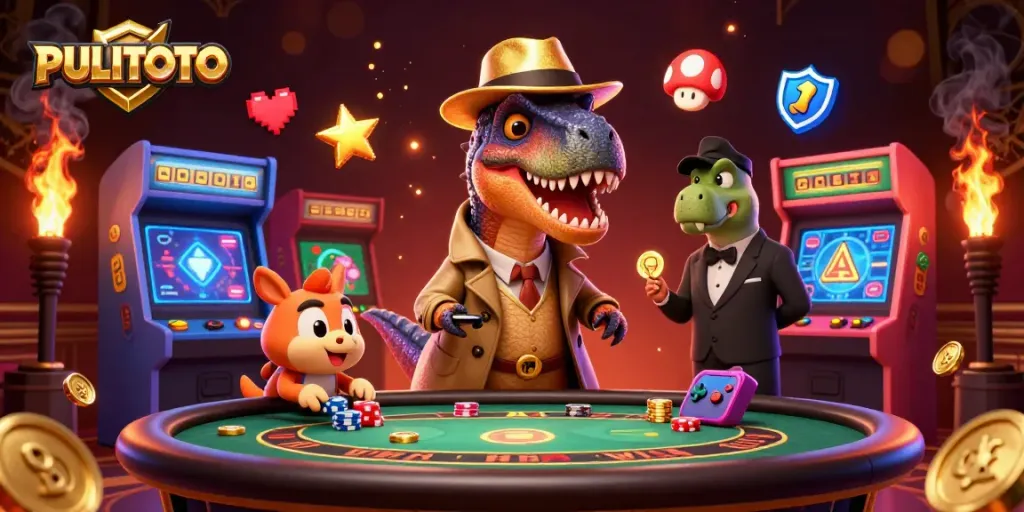 PULITOTO engaging scene of a velociraptor card counter at blackjack, captivating casino details