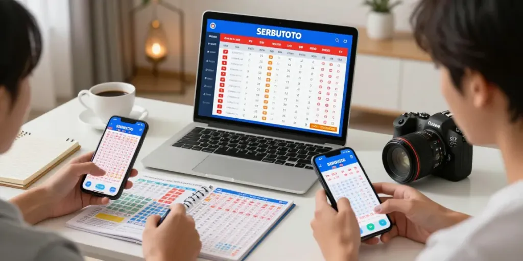 Pengguna memeriksa Data Macau terbaru melalui berbagai perangkat di ruang modern yang nyaman.