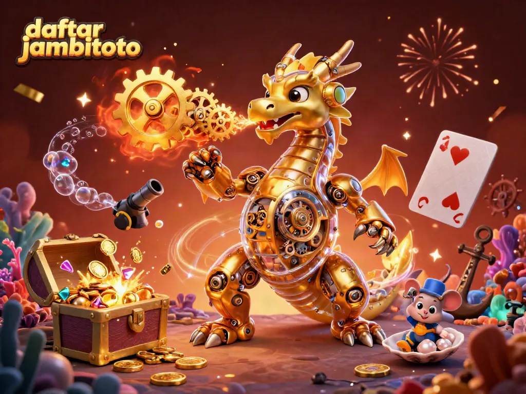 Place your bets with daftar jambitoto as the biomechanical dragon guards the treasure.
