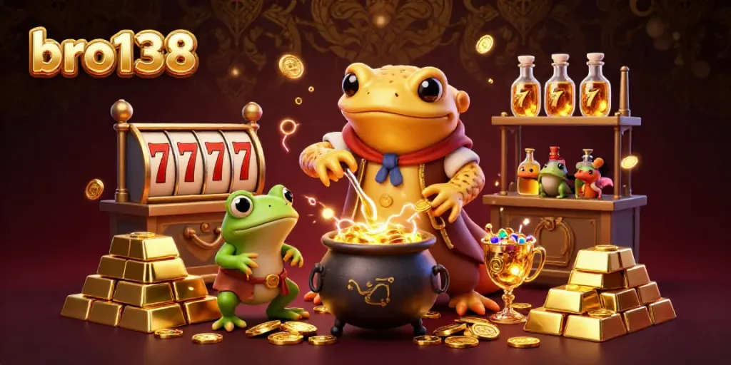Experience exciting gameplay at bro138 with a golden salamander alchemist and dynamic casino elements.