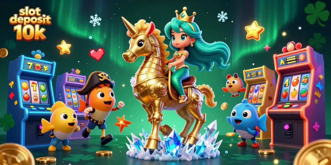 Slot deposit 10k menyajikan ilustrasi 3D putri duyung dan kuda laut bertema kasino dengan elemen permainan hidup.