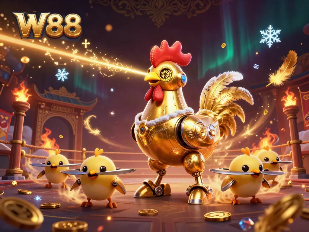 Engage in thrilling gameplay at W88 with our vibrant casino illustration featuring dynamic gaming elements.