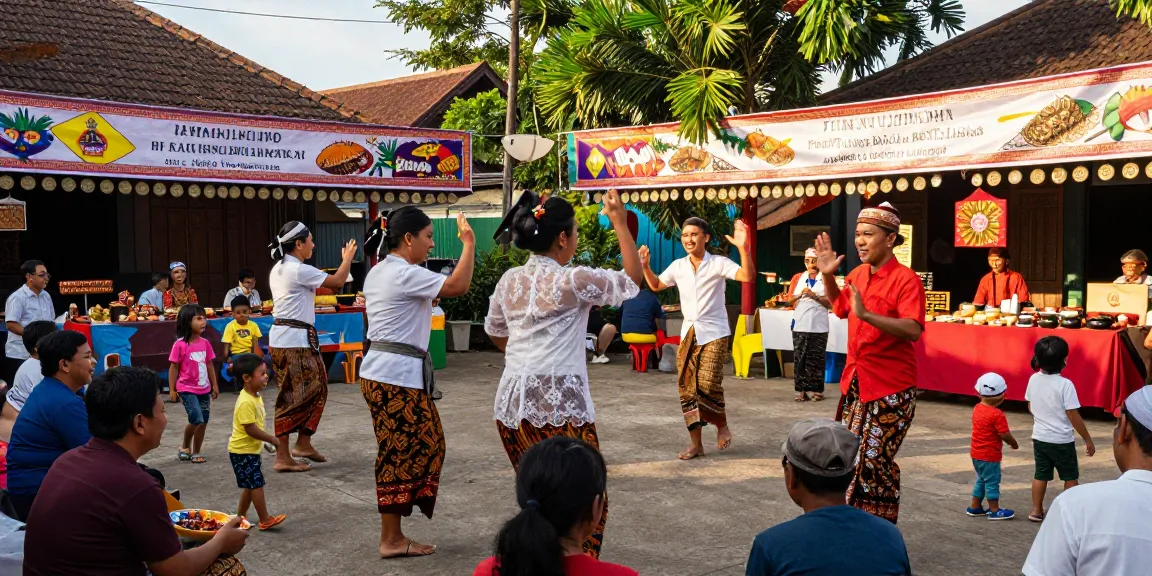 Aktivitas komunitas di Indonesia saat Leci123 Login, dikelilingi suasana ceria dan tradisi lokal.
