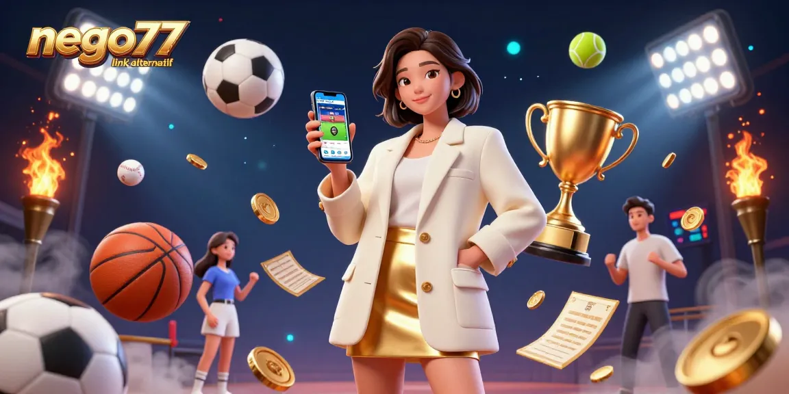 Engage with nego77 link alternatif for seamless online sports betting experiences, featuring a vibrant casino illustration.