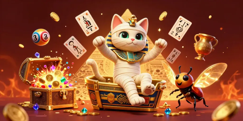 Gairahkan pengalaman bermain dengan alexis togel, mumi kucing dan scarab dalam suasana kasino.