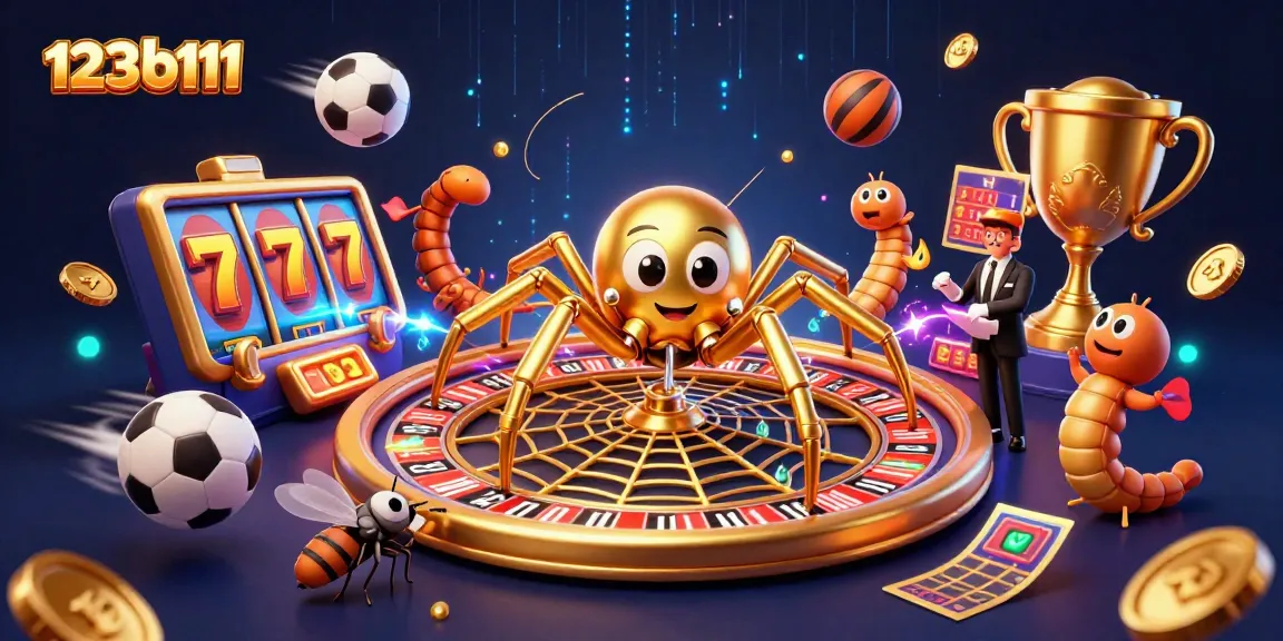 Spin the roulette with 123b111 as a golden spider and centipede croupier create excitement in the casino.