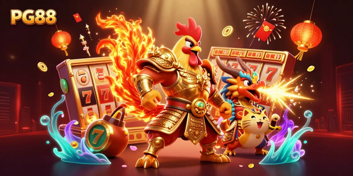 Play thrilling slots with PG88 featuring unique characters, festive symbols, and dynamic gaming action.