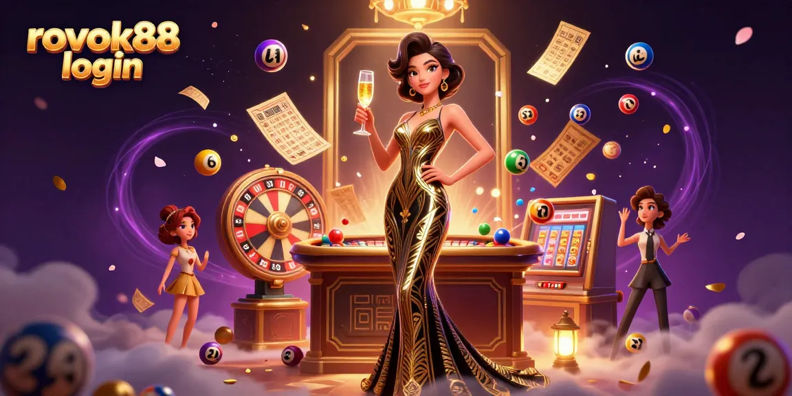 Experience the excitement of gambling with rokok88 login, featuring festive lottery elements and an elegant atmosphere.