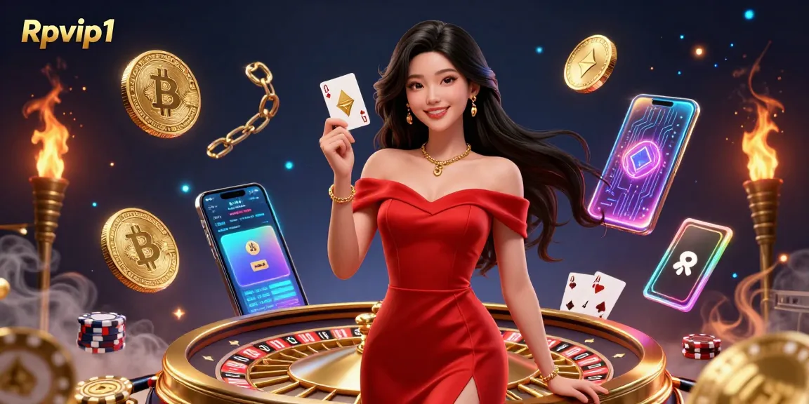 Rasakan daya tarik Rpvip1 dengan ilustrasi digital yang menawan yang menampilkan tema kasino.