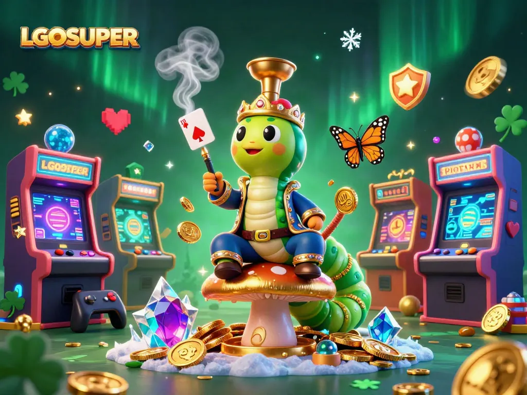 Engage with LGOSUPER's vibrant casino adventure featuring colorful characters and game elements.