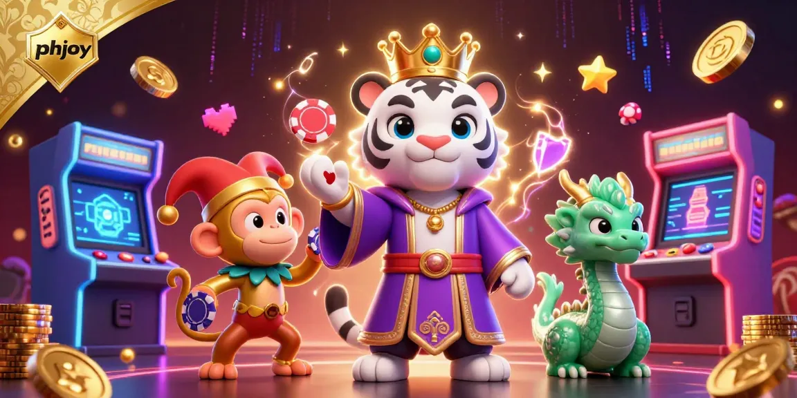 Experience engaging gameplay with the phjoy platform, featuring vibrant characters and dynamic casino elements.