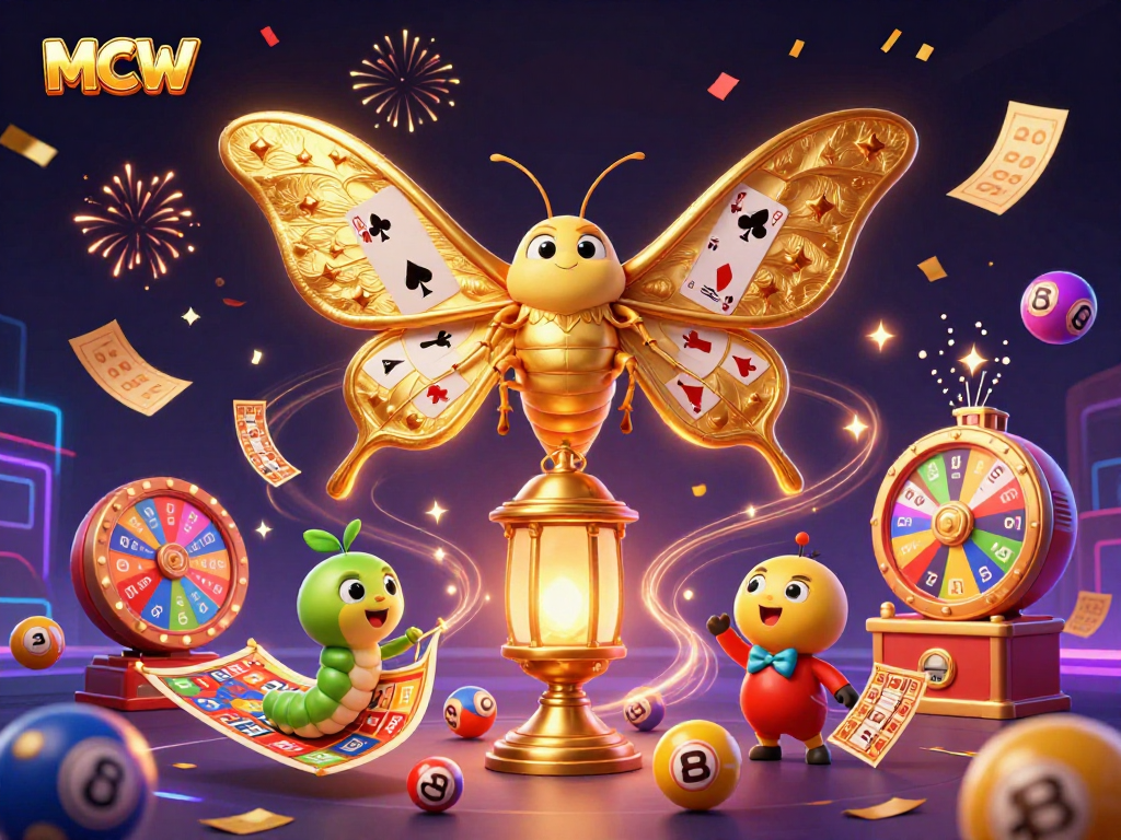 MCW offers vibrant prize opportunities with an engaging casino-themed illustration.