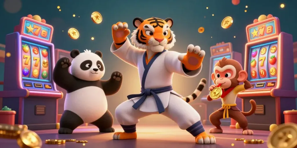 Experience thrilling wins at Hitclub with vibrant slot machines and energetic 3D characters.