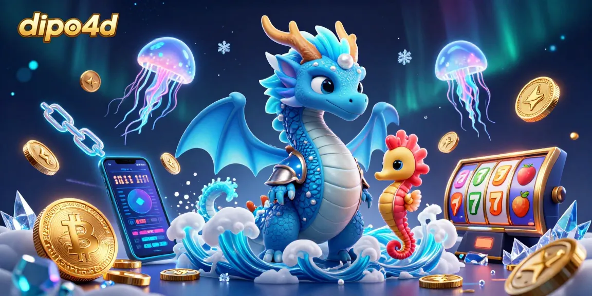 Engage with the thrilling world of dipo4d slots featuring a majestic dragon and neon jellyfish.