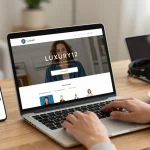 Pengguna LUXURY12 Login di laptop dengan suasana nyaman dan teknologi modern.