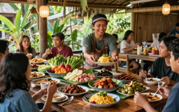 Warung225 menyediakan berbagai hidangan tradisional Indonesia yang lezat.