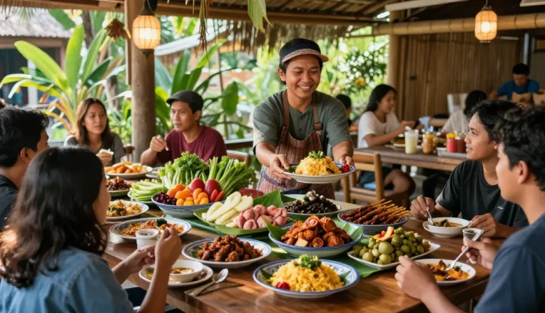 Warung225 menyediakan berbagai hidangan tradisional Indonesia yang lezat.